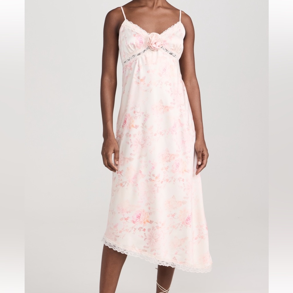 WAYF Lace Trim Slip Dress NWT
